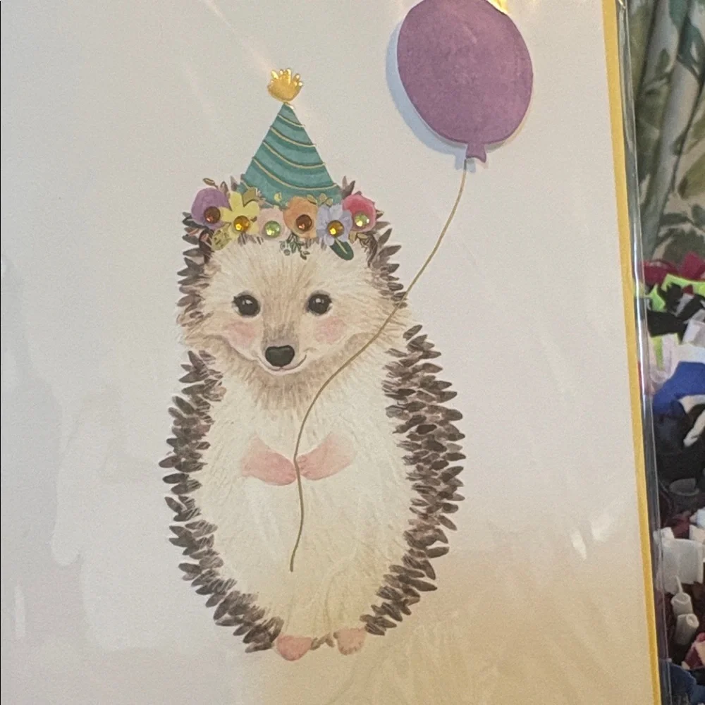 🆕Papyrus Birthday Hedgehog Greeting Card
